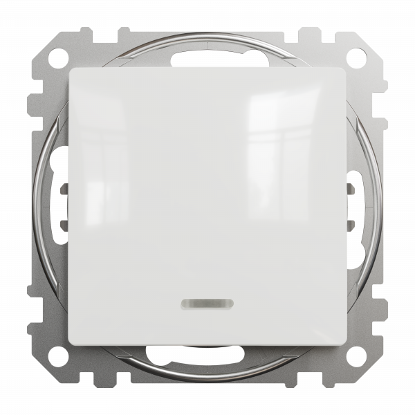Одноклавішний перемикач з підсвіткою Білий Sedna Design Schneider Electric SDD111106L