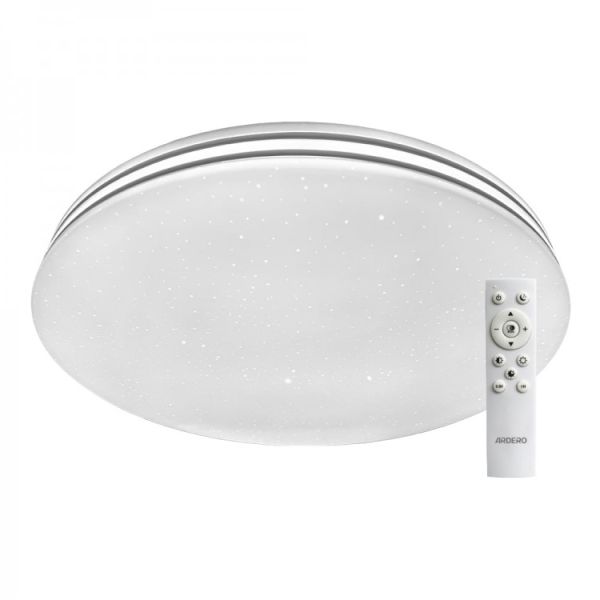 Світильник люстра накладний led Ardero AL5750ARD SILVER 54Вт 2700-6500K з пультом білий