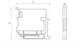 Пластина торцевая D-4HESI для клеммы FJ-4HESI Takel серый