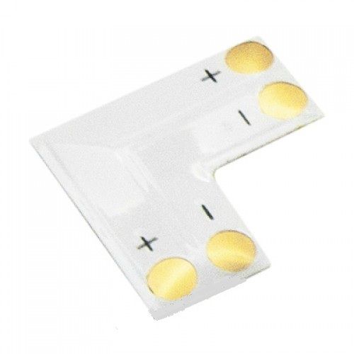 Соединитель L для Led ленты Lemanso LMA9426 8мм 2pin без зажимов