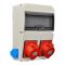 Бокс на 11 модулей и розетки 2шт 220V + 2шт силовых 32А 3P+PE TP Electric IP44