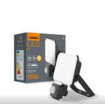 Прожектор Led Videx F3 20W 5000K 1900Lm з датчиком руху 220V IP65 кут 110 чорний