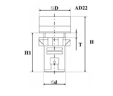 Светодиодный вольтметр AD22-DVM DC 5-60В, желтый TAKEL