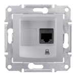 Розетка компьютерная RJ45, кат.5е, UTP алюминий Sedna Schneider Electric SDN4300160