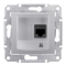 Розетка компьютерная RJ45, кат.5е, UTP алюминий Sedna Schneider Electric SDN4300160
