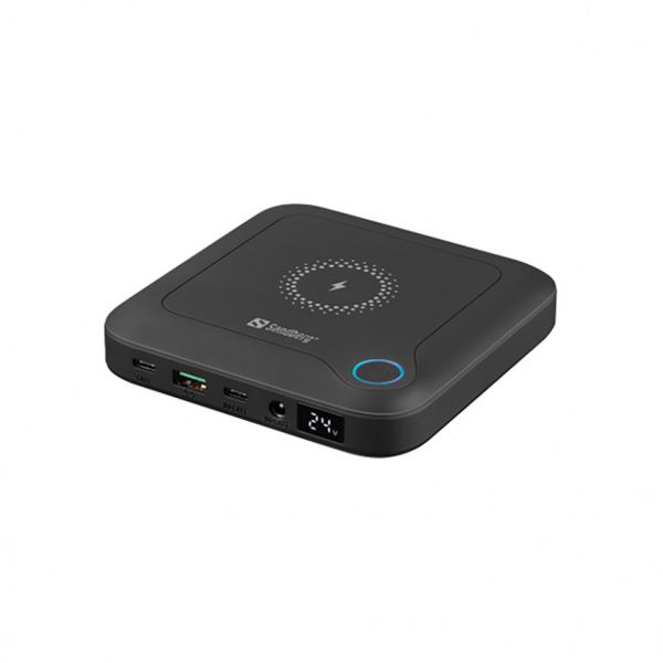 Мобильная батарея Sandberg 24000mAh PD18W DC 12-24V 12 коннекторов 2xUSB-C USB-A Wireless