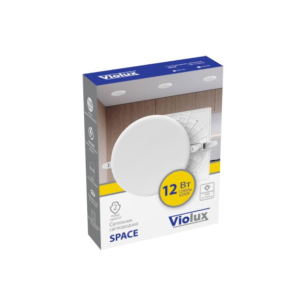 Світильник LED даунлайт Violux SPACE 12W 4200K квадрат IP20