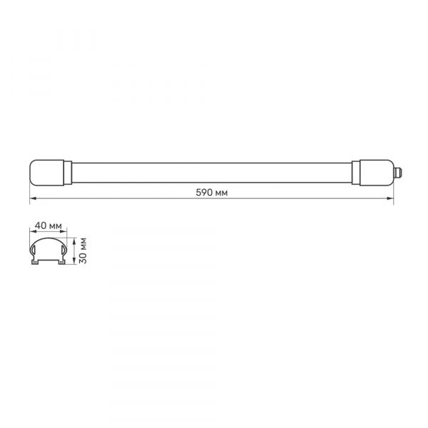 LED светильник IP65 линейный TITANUM 18W 0,6М 6500K