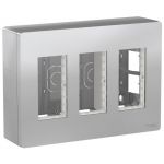  Блок unica system + открытая установка 3х4 Алюминий NU123430 Schneider Electric