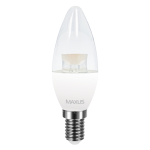 Світлодіодна LED лампа (свічка прозора) MAXUS C37 CL-C 4W тепле світло 220V E14 (1-LED-5313)