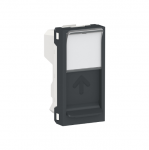 Центральная плата RJ45 Keystone/Systimax 1 модуль антрацит
