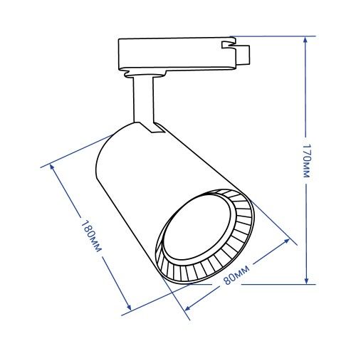 Трековый светильник Feron AL102 12W 2700К черный