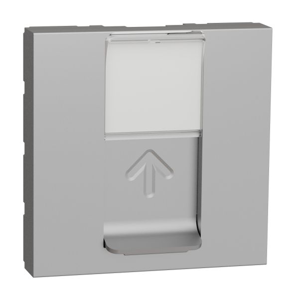 RJ45 накладка 2 модуля Schneider Electric Unica New Алюминий 