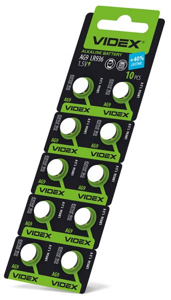 Батарейка часовая Videx AG 9/LR936 BLISTER CARD 10 шт (цена за 1 штуку)