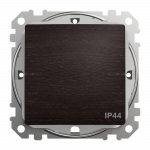 Перемикач однокавішний, Sedna Design & Element з захистом IP44, Венге - імітація дерева, SDD281106, Schneider Electric