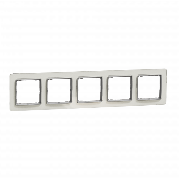 Рамка 5-постова Штучне Біле скло Sedna Elements Schneider Electric SDD360805