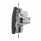 Двоклавішний вимикач з синьою LED підсвіткою Чорний Sedna Design Schneider Electric SDD114105L