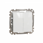 Двоклавішний перемикач Білий Sedna Design Schneider Electric SDD111108