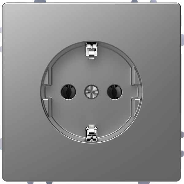 Розетка с заземлением QuickFlex SCHUKO Merten D-Life MTN2301-6036 Нержавеющая сталь