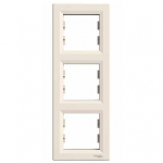 Рамка 3-местная вертикальная кремовая Asfora Schneider Electric EPH5810323