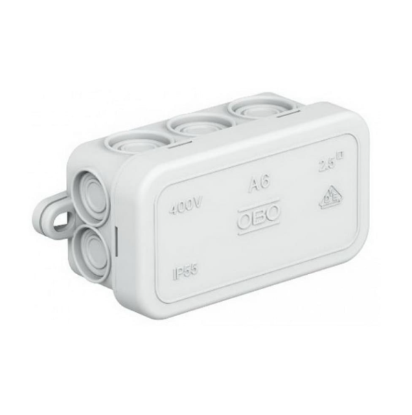 Коробка розподільча зовнішня OBO Bettermann 80х43х34 серія-A6 IP55 2000001 сіра