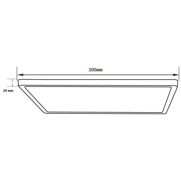 Світильник Led Millennium 26W 5000K 2400Lm квадрат чорний Violux IP40