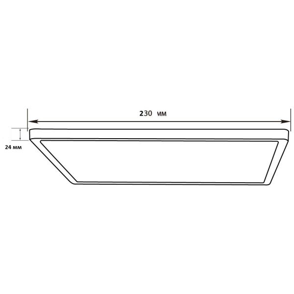 Світильник Led Millennium 26W 5000K 2400Lm квадрат чорний Violux IP40