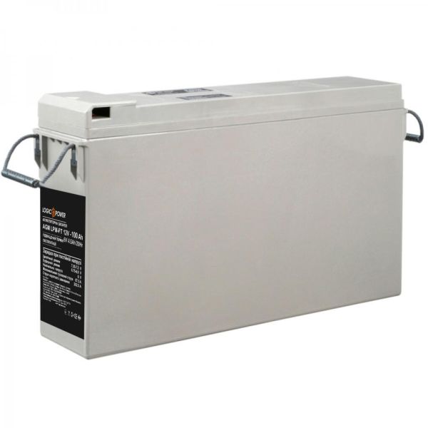 Аккумулятор фронт-терминальный свинцово-кислотный AGM LP LogicPower LPM-FT 12V-100Ah