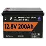 Акумулятор LiFePO4 LP LogicPower 12V-12,8V - 200Ah 2560Wh Smart BMS 150А з BT пластик
