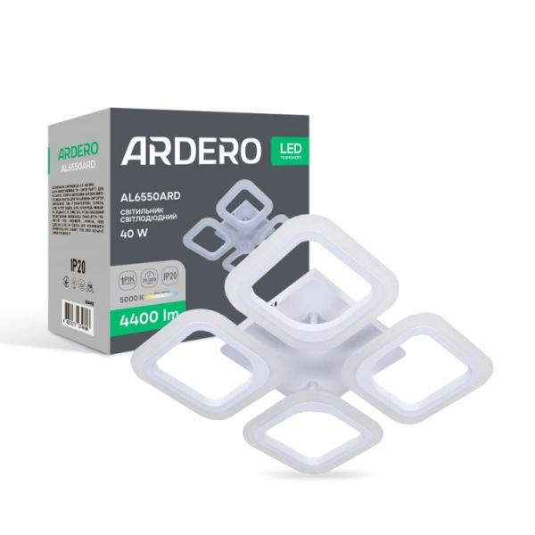 Світильник люстра Ardero led AL6550ARD Mateo 40Вт 5000K 4400Лм білий
