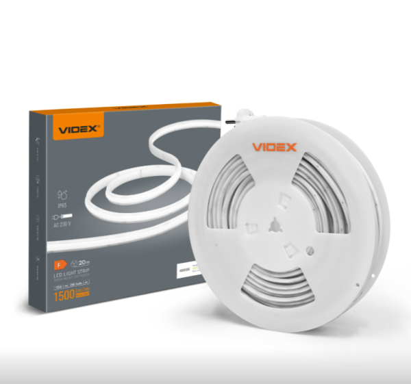 Лента LED Videx 230V 15W-m 4000K IP65 vl-lst-cb65-22154-b20 20м
