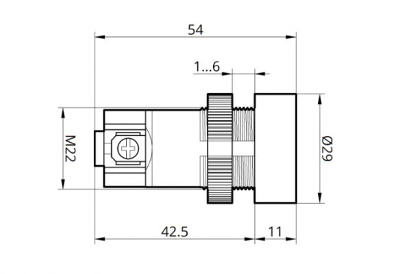 Кнопка управления с фиксацией Takel XB2-EH135 зеленый