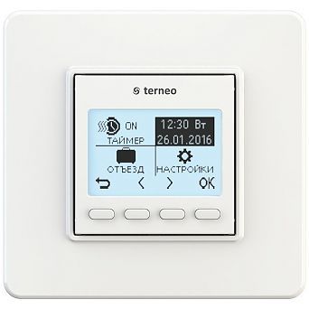 Программируемый недельный терморегулятор Terneo pro, 16 А, 3000 ВА (белый)
