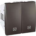 MGU3.211.12 Вимикач 2-клавішний сх.5  2-мод. графіт Unica Schneider Electric