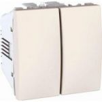 MGU3.211.25 Вимикач 2-клавішний сх.5 2-мод. слонова кістка Unica Schneider Electric