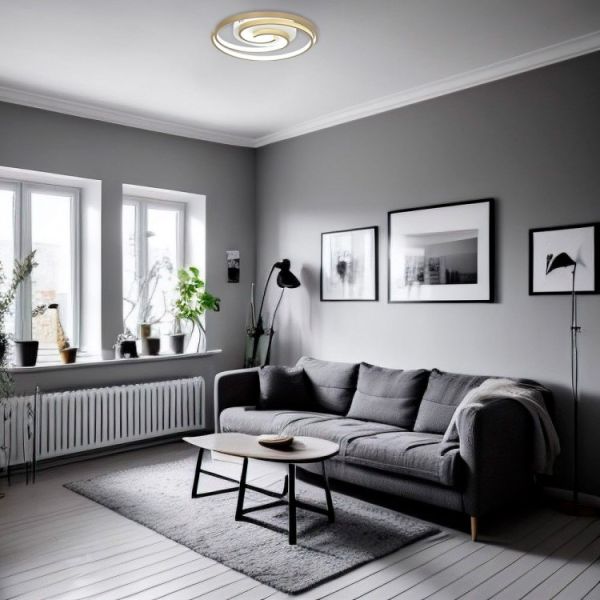 Светильник люстра Ardero led AL6116ARD Monica 75Вт 3000-6000К 3550Лм металл пульт золото
