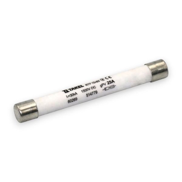 Плавкая вставка предохранителя Takel RTF 10х85 25А 1500В DC