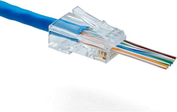 Конектор RJ45 cat.5е 8P8C UTP наскрізні отвори