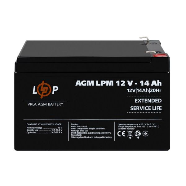 Аккумулятор свинцово-кислотный AGM LP LogicPower LPM 12V - 14Ah