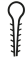 Дюбель ялинка кругла Ø 16 (50 шт.) чорний