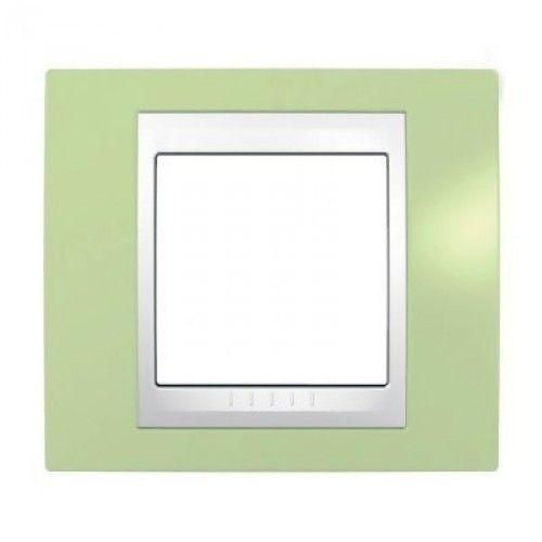 MGU6.002.563 Рамка 1м зеленое яблоко - слоновая кость Unica Plus Schneider Electric