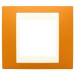 MGU6.002.569 Рамка 1м оранжева - слонова кістка Unica Plus Schneider Electric