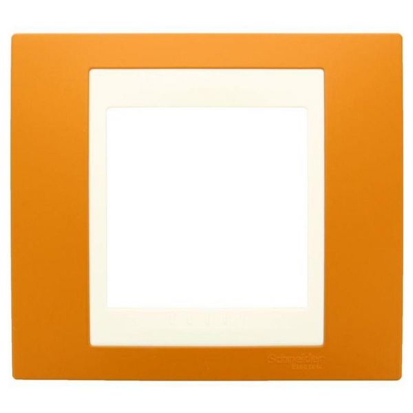 MGU6.002.569 Рамка 1м оранжева - слонова кістка Unica Plus Schneider Electric