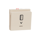 NU328344 Вимикач картковий з підсвісткою 2 модуля Schneider Electric Unica New бежевий