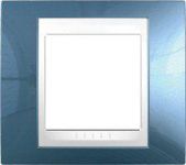 MGU6.002.854 Рамка 1-місна, блакитний лід - біла, Unica Plus Schneider Electric