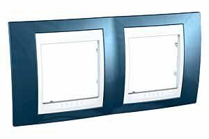 MGU6.004.854 Рамка 2-місна Unica Plus Schneider Electric блакитний лід - біла