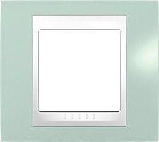 MGU6.002.870 Рамка 1-местная, морская волна - белая, Unica Plus Schneider Electric