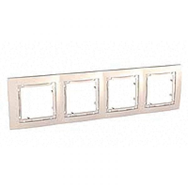 MGU4.008.25 Рамка 4-місна, слонова кістка, Unica Colors Basic Schneider Electric