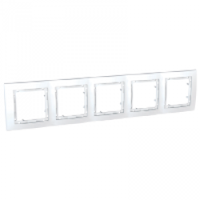 MGU4.010.18 Рамка 5-місна біла Unica Colors Basic Schneider Electric