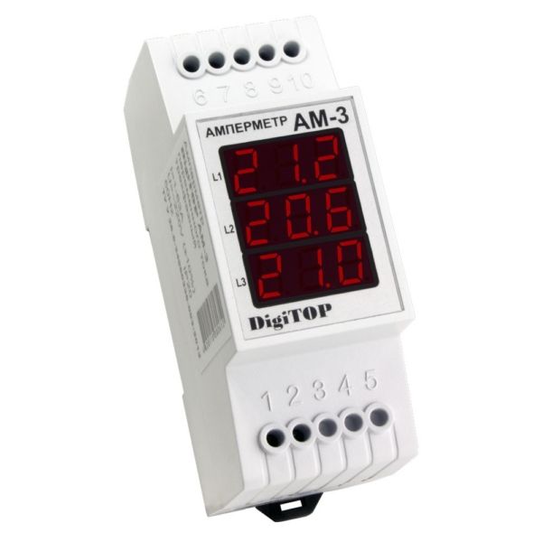 Амперметр DigiTOP АМ-3 в трифазній мережі